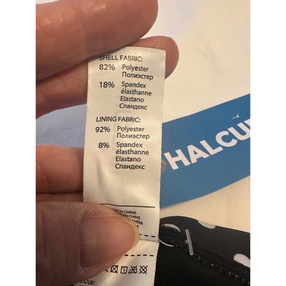 NEW Halcurt Womens High Waisted Polka Dot Bikini Bottoms Black White Size Small - Picture 7 of 8